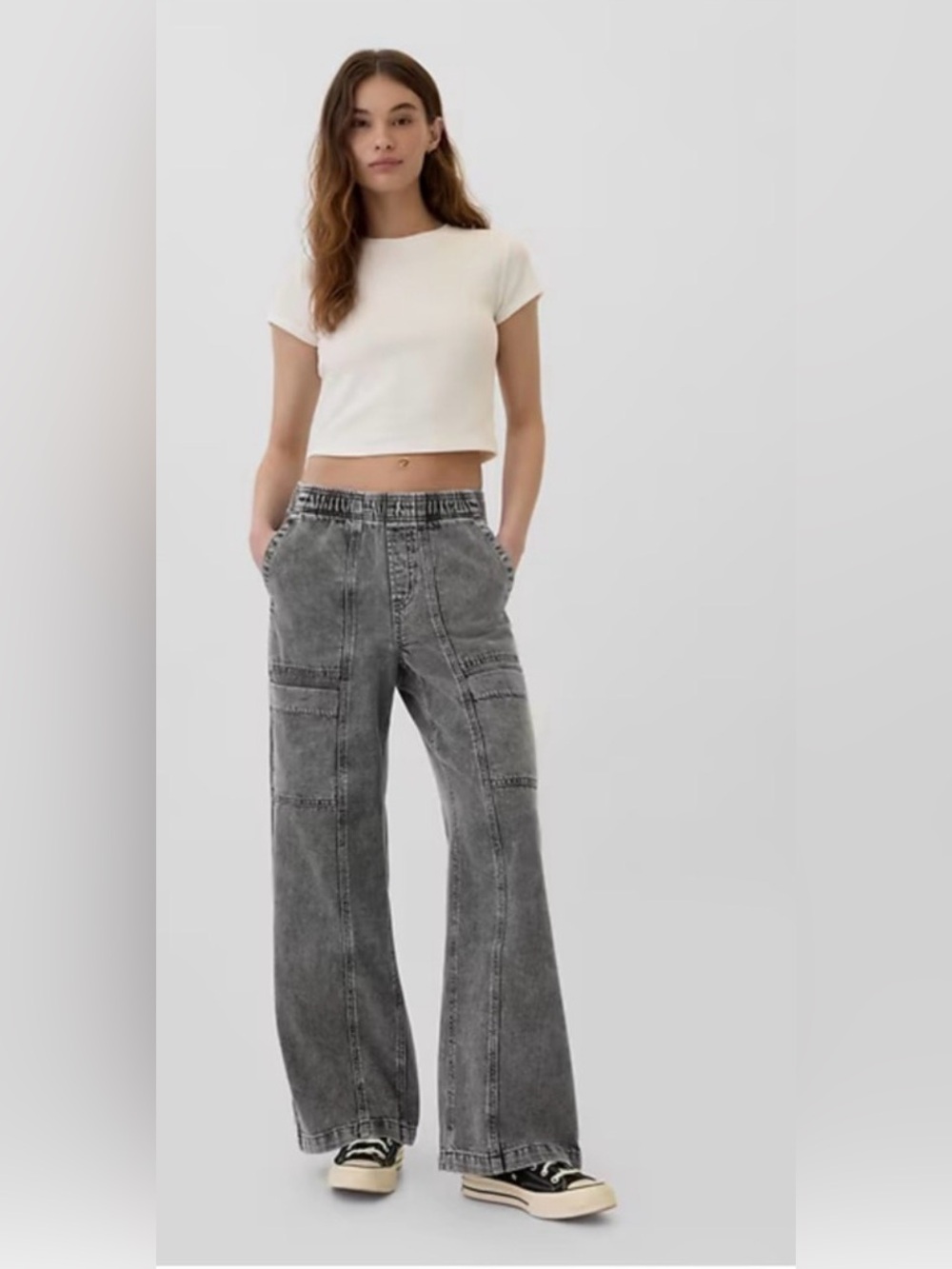 NWT Gap Women’s High Rise Wide Leg Pull On Jean Size Medium